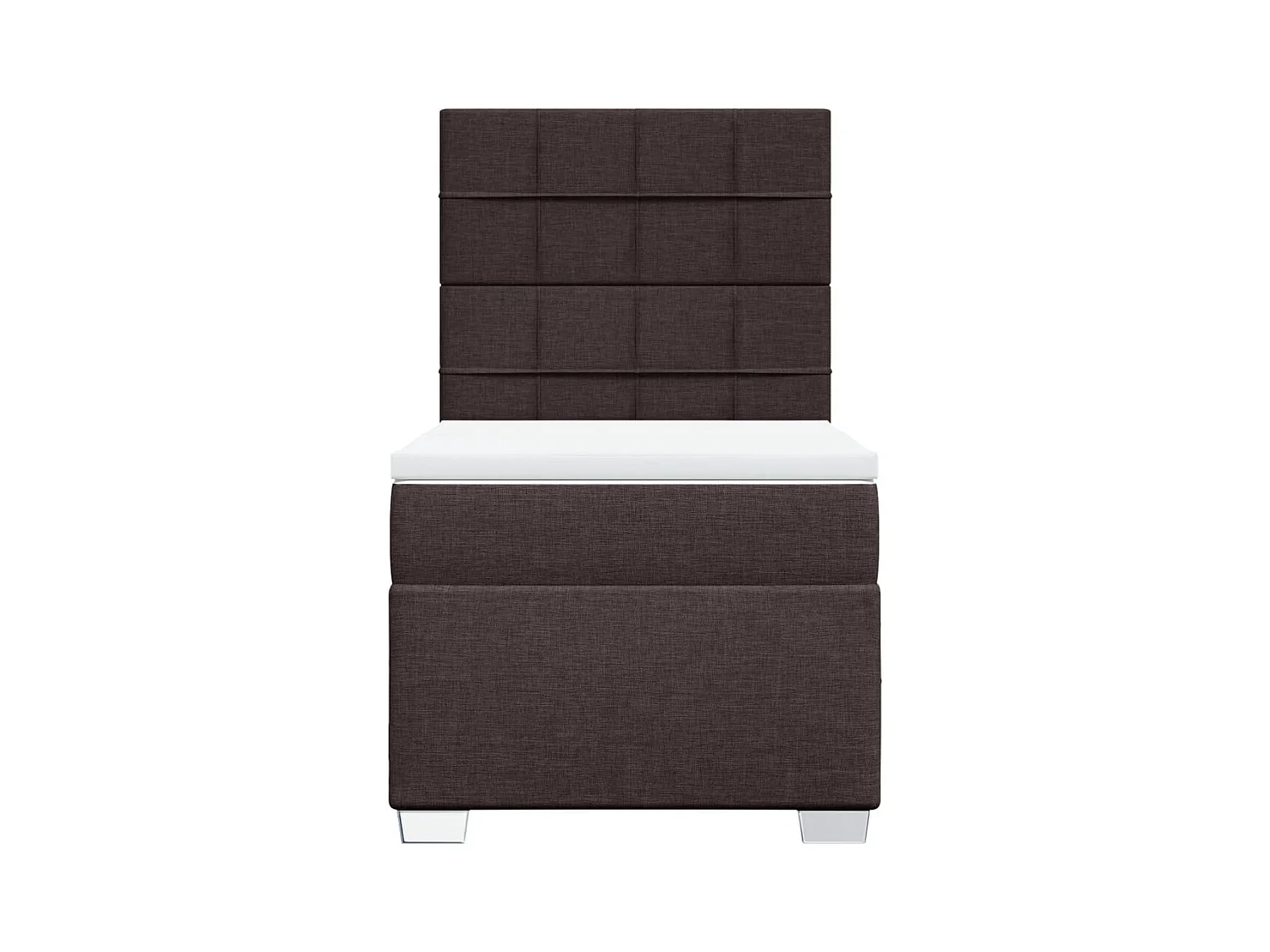 Sommier à lattes de lit avec matelas Marron foncé 90x200 cm