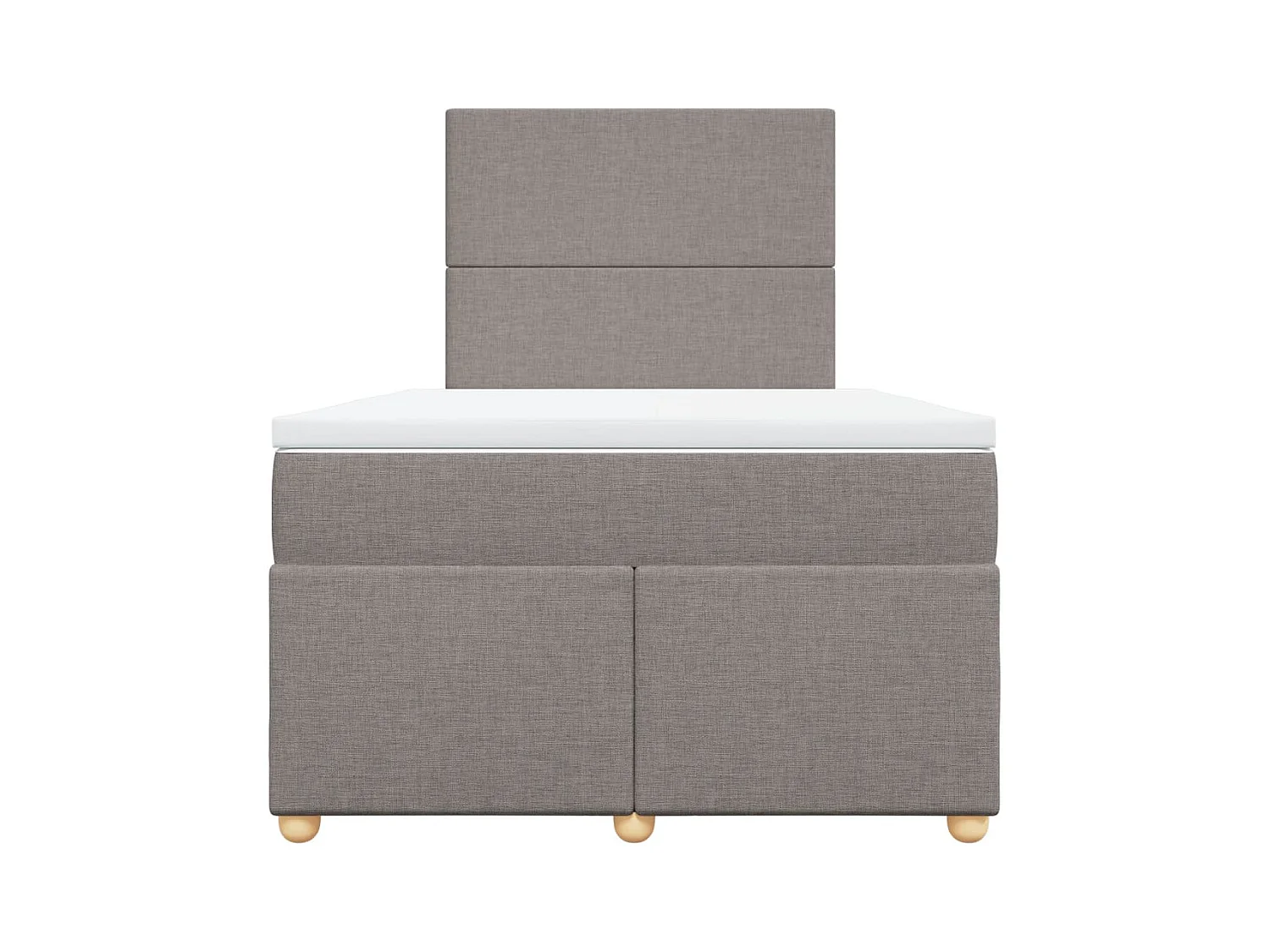 Sommier à lattes de lit avec matelas taupe 120x190 cm tissu