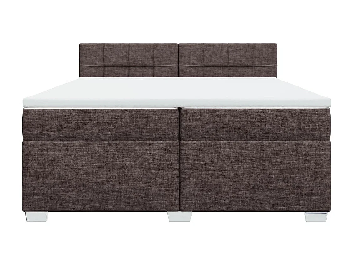 Sommier à lattes de lit avec matelas Marron foncé 200x200 cm