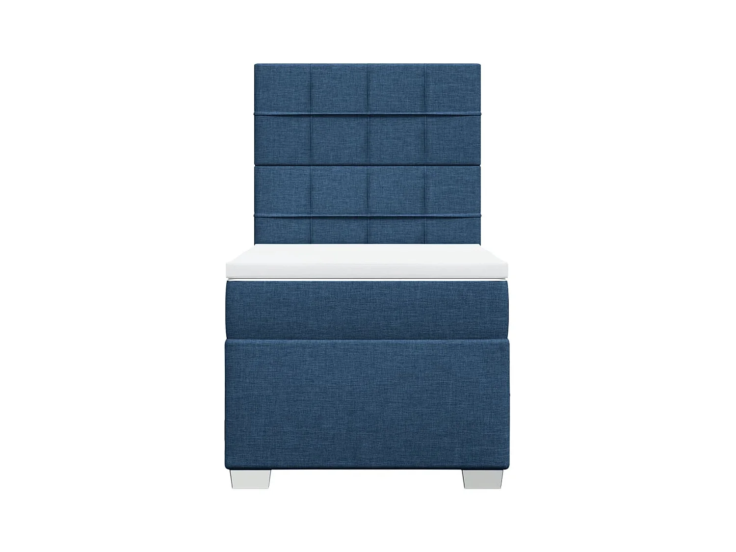 Sommier à lattes de lit avec matelas Bleu 90x200 cm Tissu