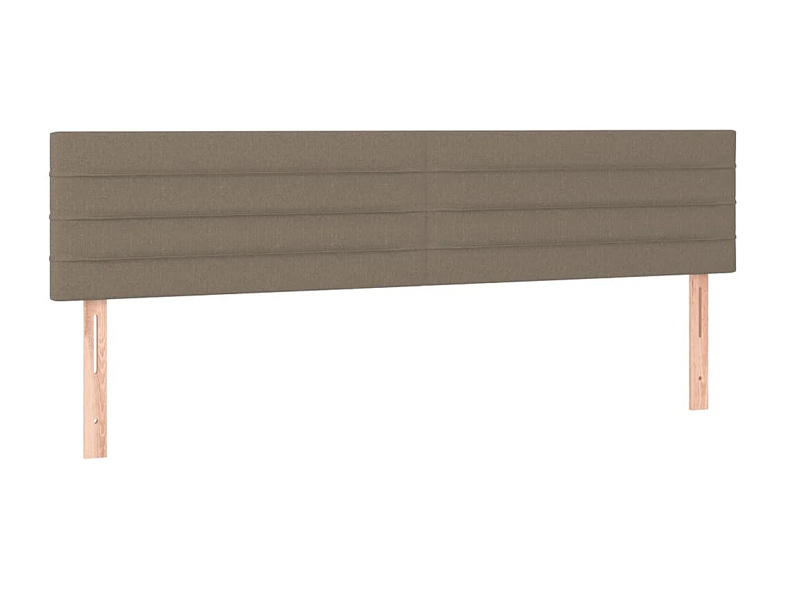 Cama box spring con colchón tela gris taupe 120x190 cm