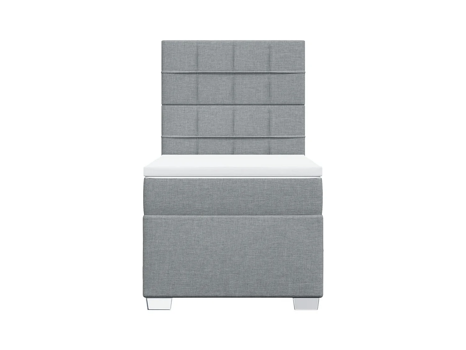 Sommier à lattes de lit avec matelas gris clair 80x200 cm tissu