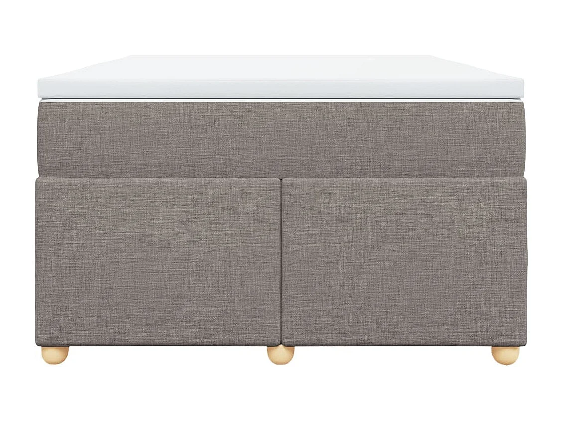 Cama com molas/colchão 120x200 cm tecido castanho-acinzentado