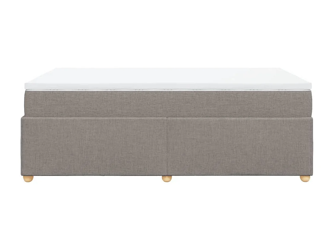 Cama com molas/colchão 120x200 cm tecido castanho-acinzentado