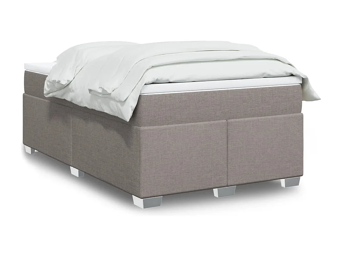 Sommier à lattes de lit avec matelas Taupe 120x200 cm Tissu