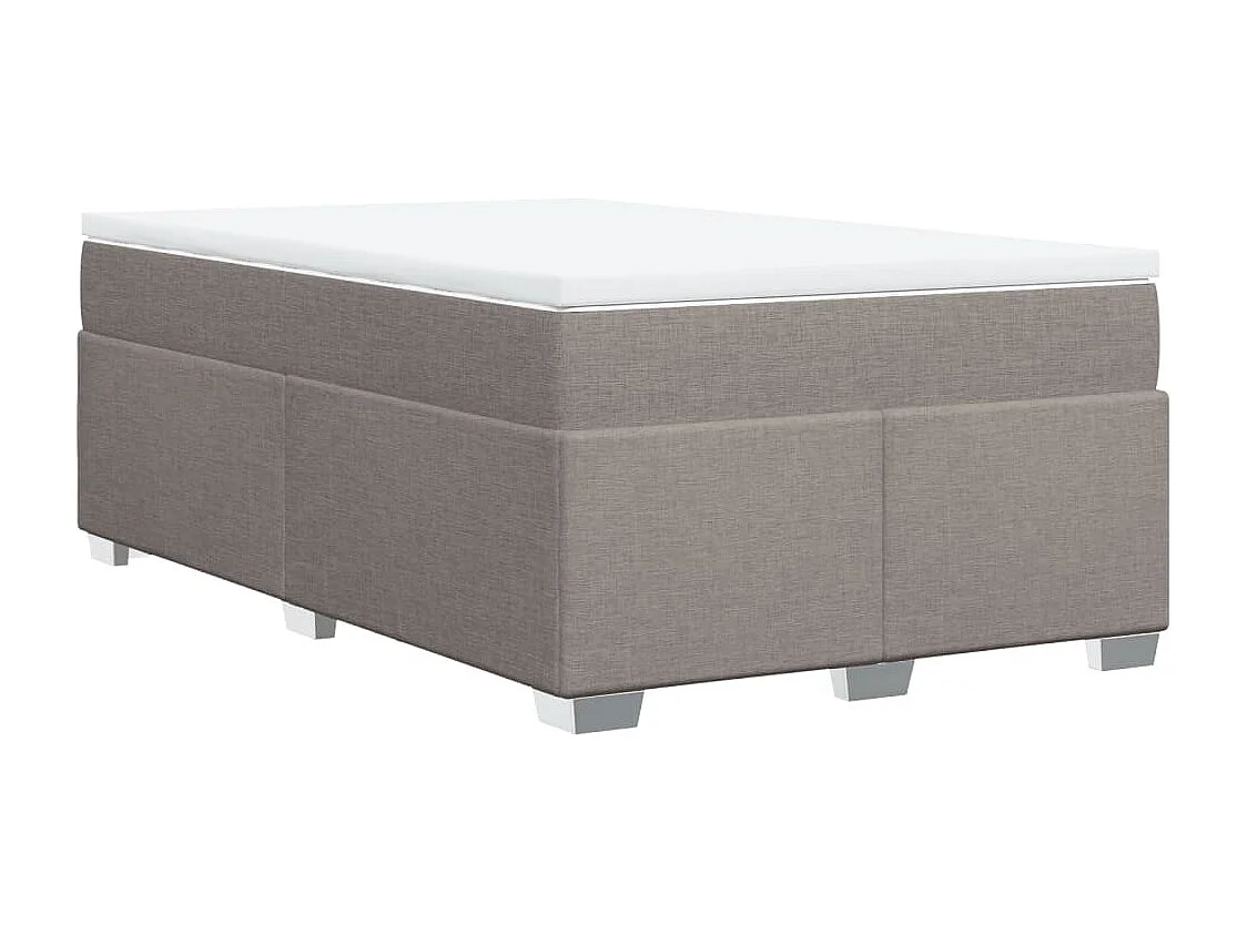 Sommier à lattes de lit avec matelas Taupe 120x200 cm Tissu