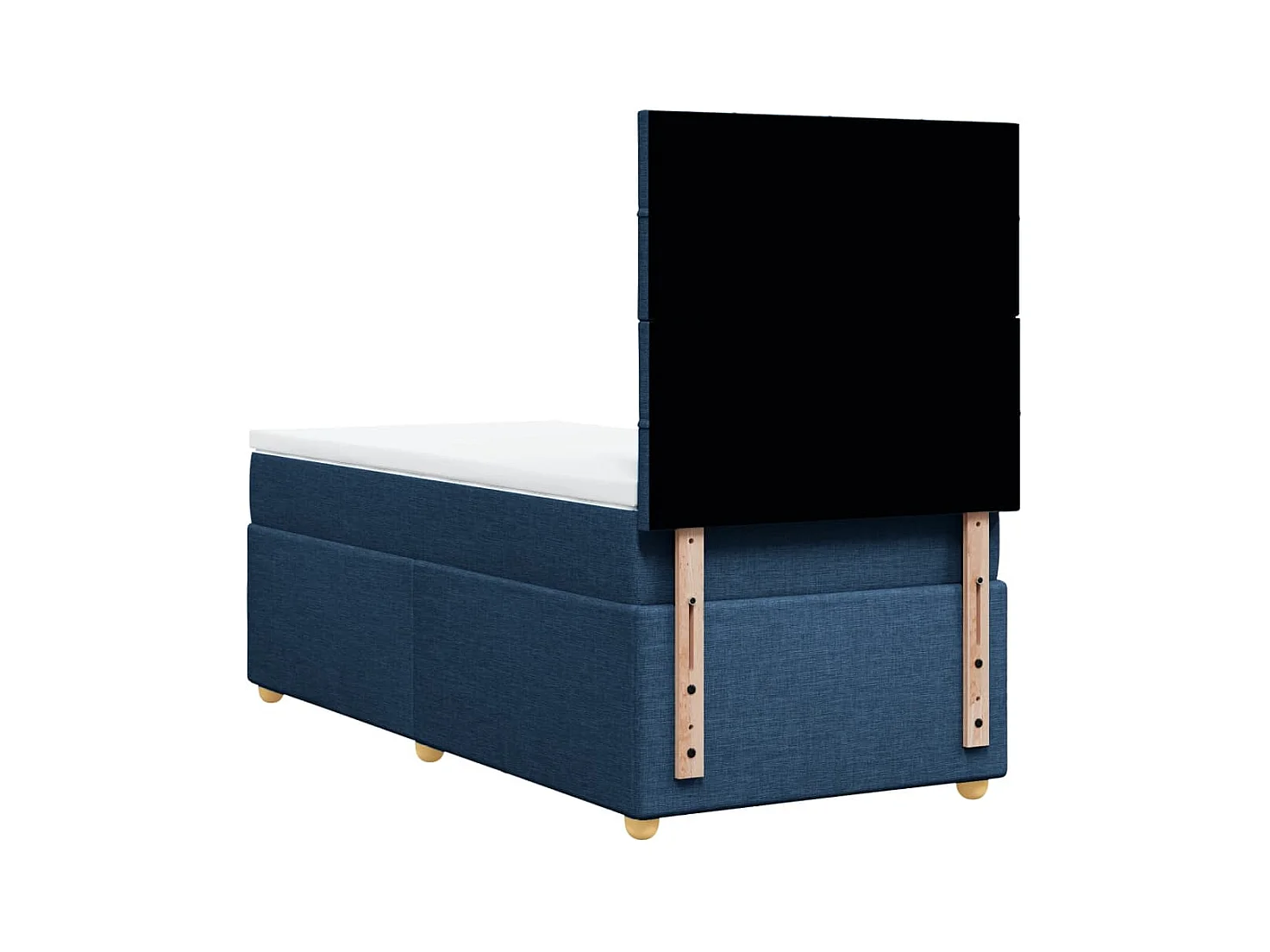 Sommier à lattes de lit avec matelas Bleu 90x190 cm Tissu