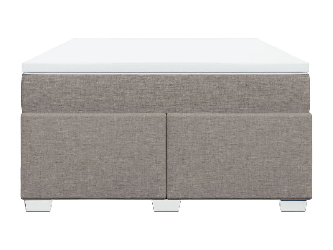 Sommier à lattes de lit avec matelas Taupe 140x200 cm Tissu