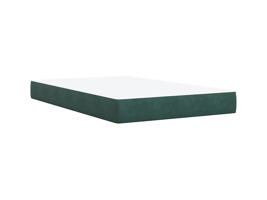Sommier à lattes de lit et matelas Vert foncé 120x200cm Velours