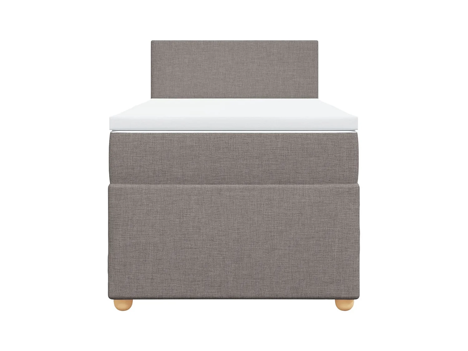 Cama com molas/colchão 100x200 cm tecido cinza-acastanhado