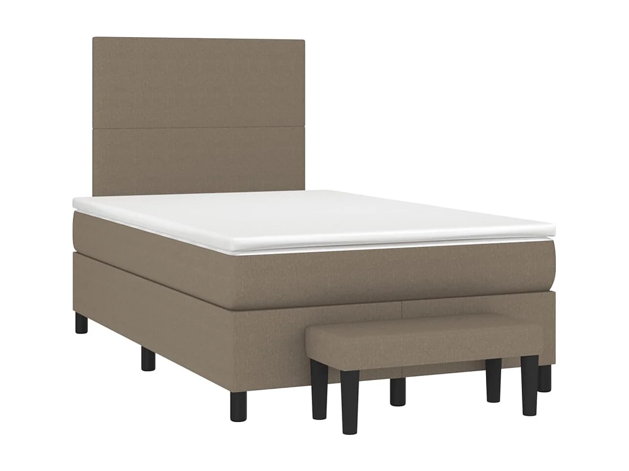 Sommier à lattes de lit avec matelas taupe 120x190 cm tissu