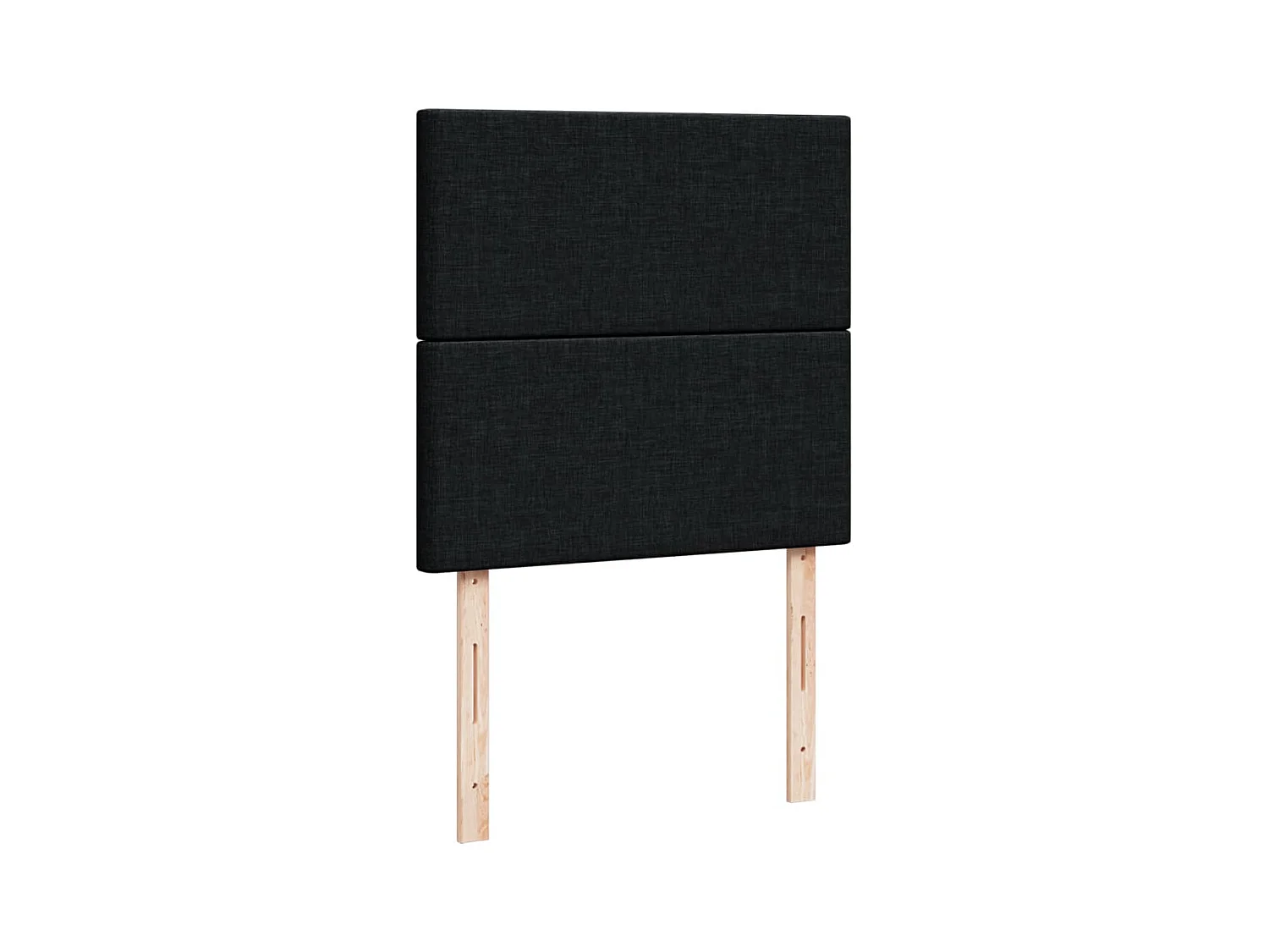 Cama box spring con colchón tela negro 90x200 cm