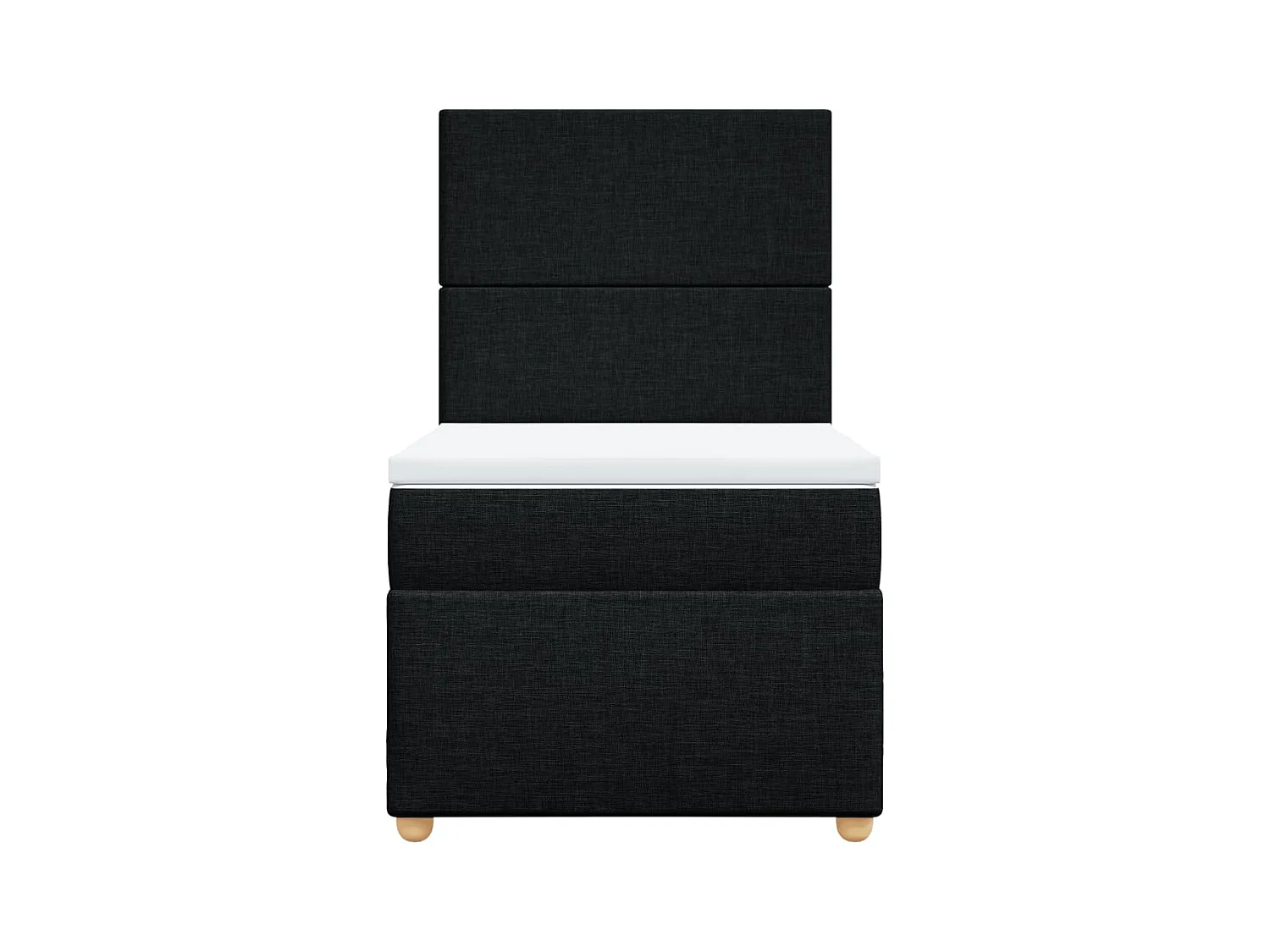 Sommier à lattes de lit avec matelas Noir 90x190 cm Tissu
