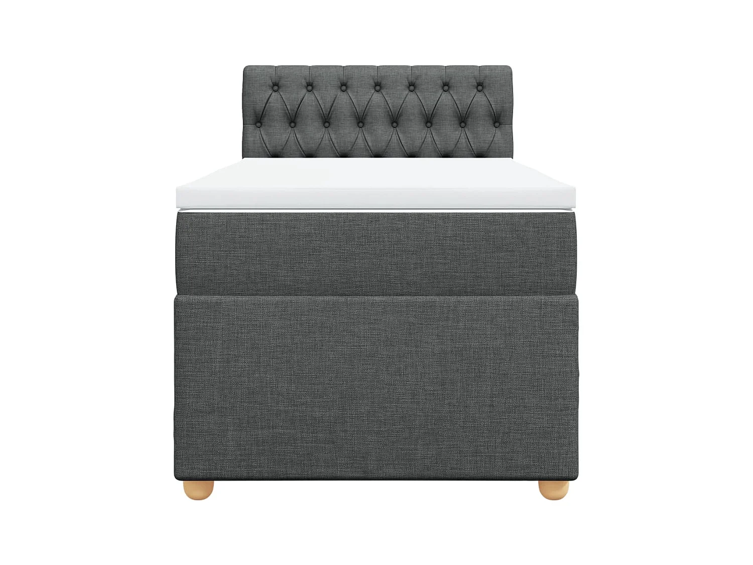 Sommier à lattes de lit avec matelas Gris foncé 80x200 cm Tissu