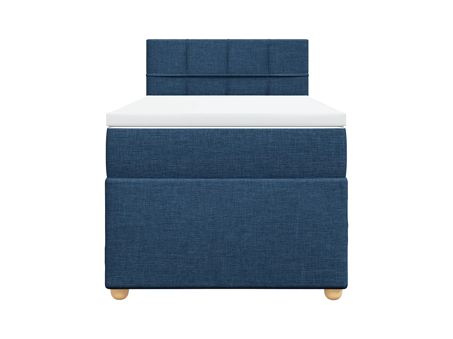 Cama com molas/colchão 90x190 cm tecido azul