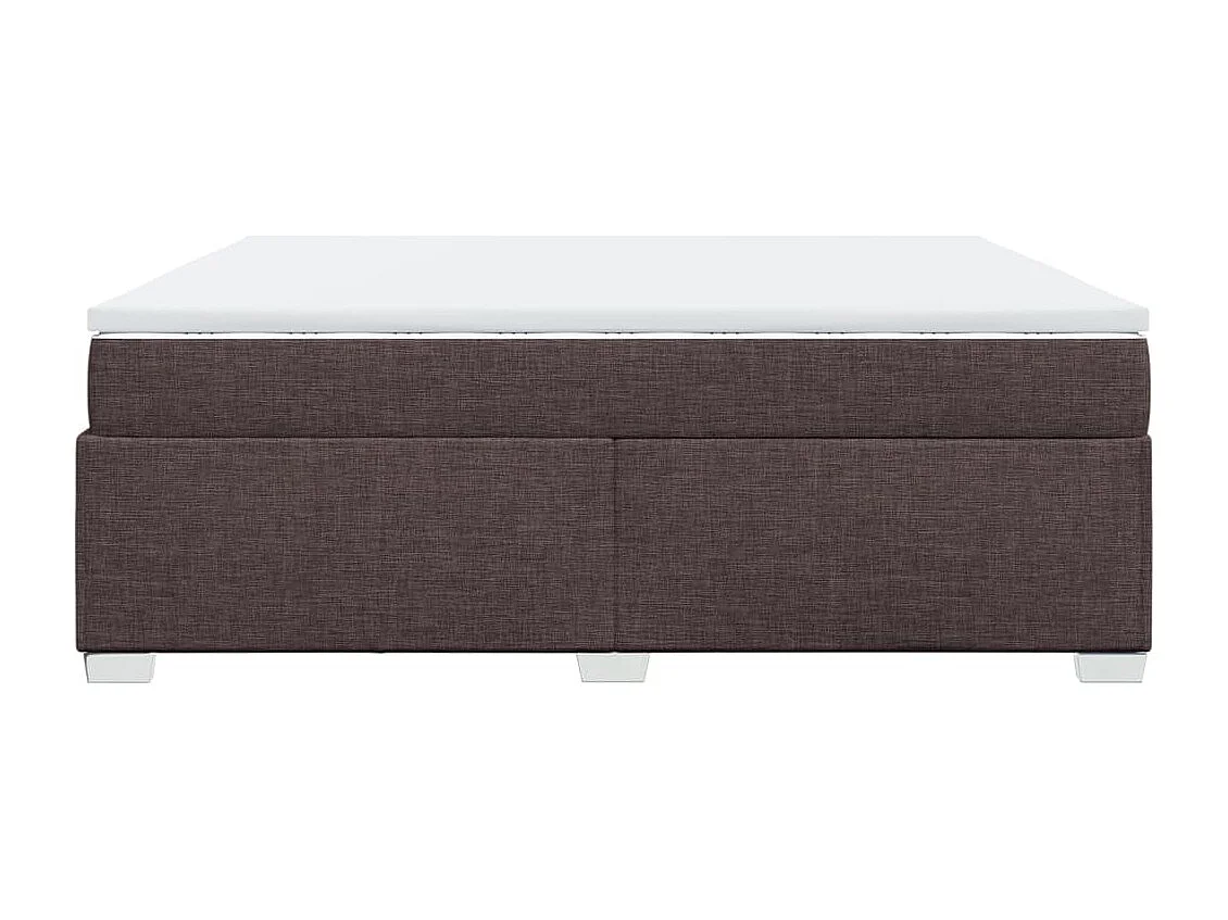 Sommier à lattes de lit avec matelas Marron foncé 200x200 cm