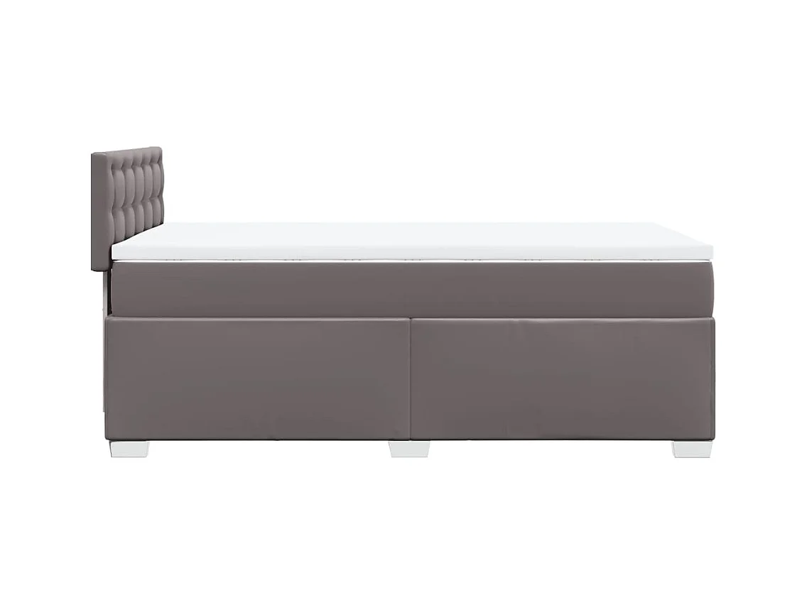 Sommier à lattes de lit avec matelas Gris 80x200 cm Similicuir
