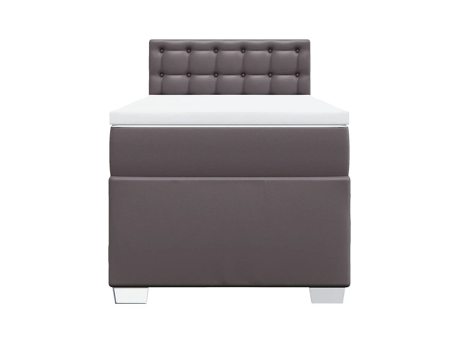 Sommier à lattes de lit avec matelas Gris 80x200 cm Similicuir