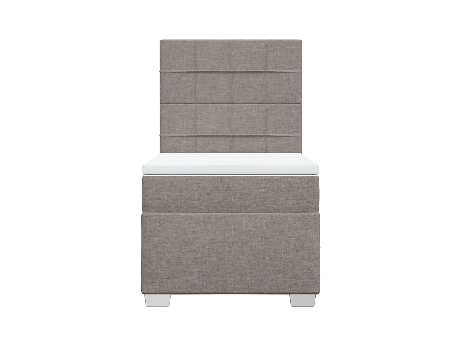 Sommier à lattes de lit avec matelas Taupe 90x200 cm Tissu