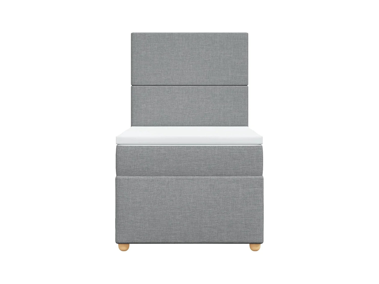 Sommier à lattes de lit avec matelas Gris clair 90x200 cm Tissu