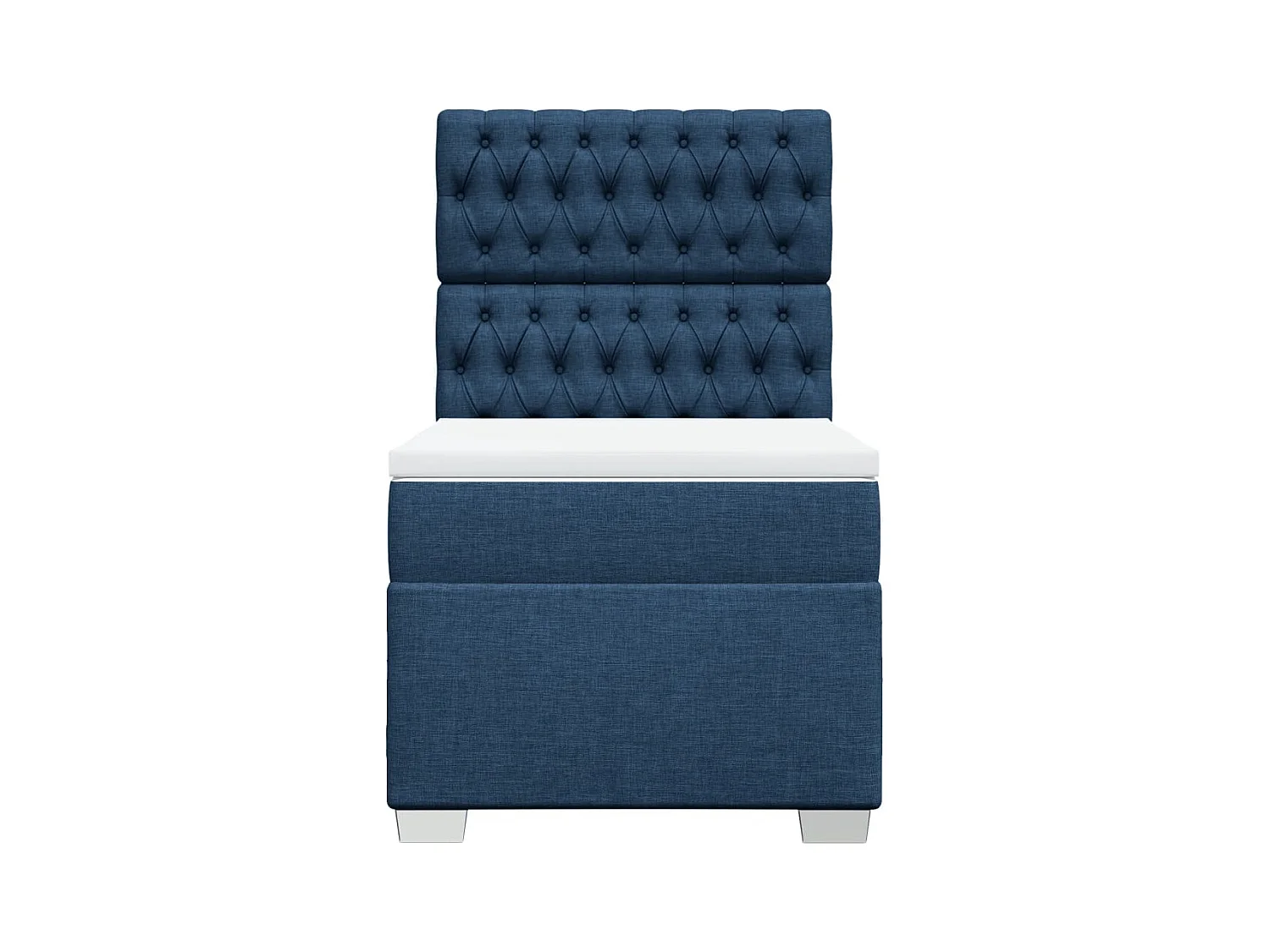 Sommier à lattes de lit avec matelas Bleu 90x200 cm Tissu