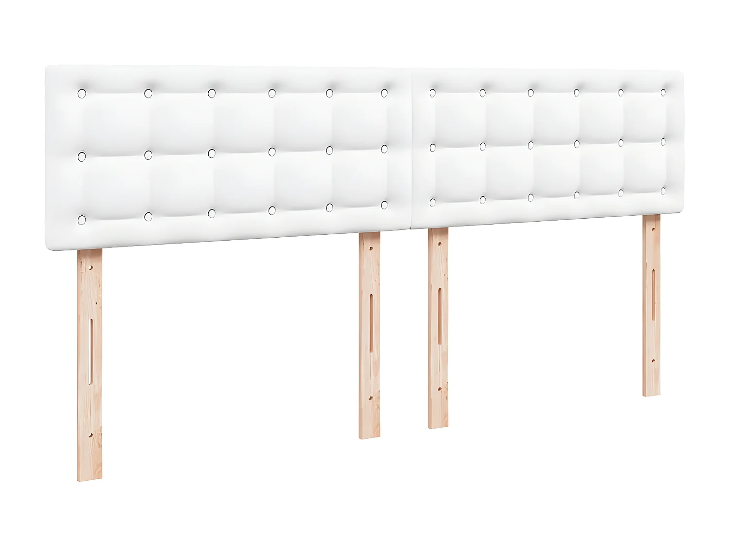 Sommier à lattes de lit avec matelas Blanc 180x200cm Similicuir