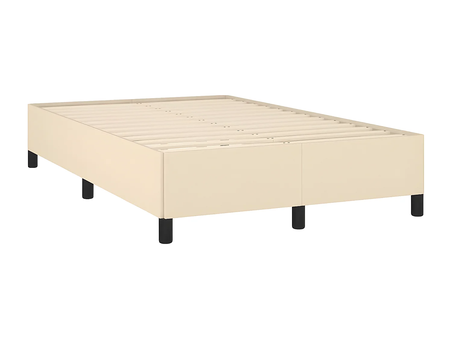 Cama boxspring com colchão 120x190 cm tecido cor creme