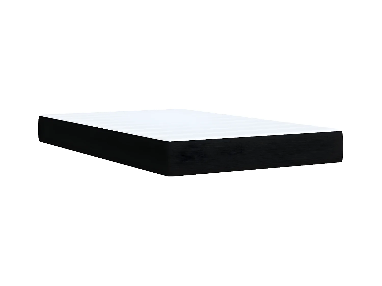 Cama box spring con colchón tela negro 120x200 cm