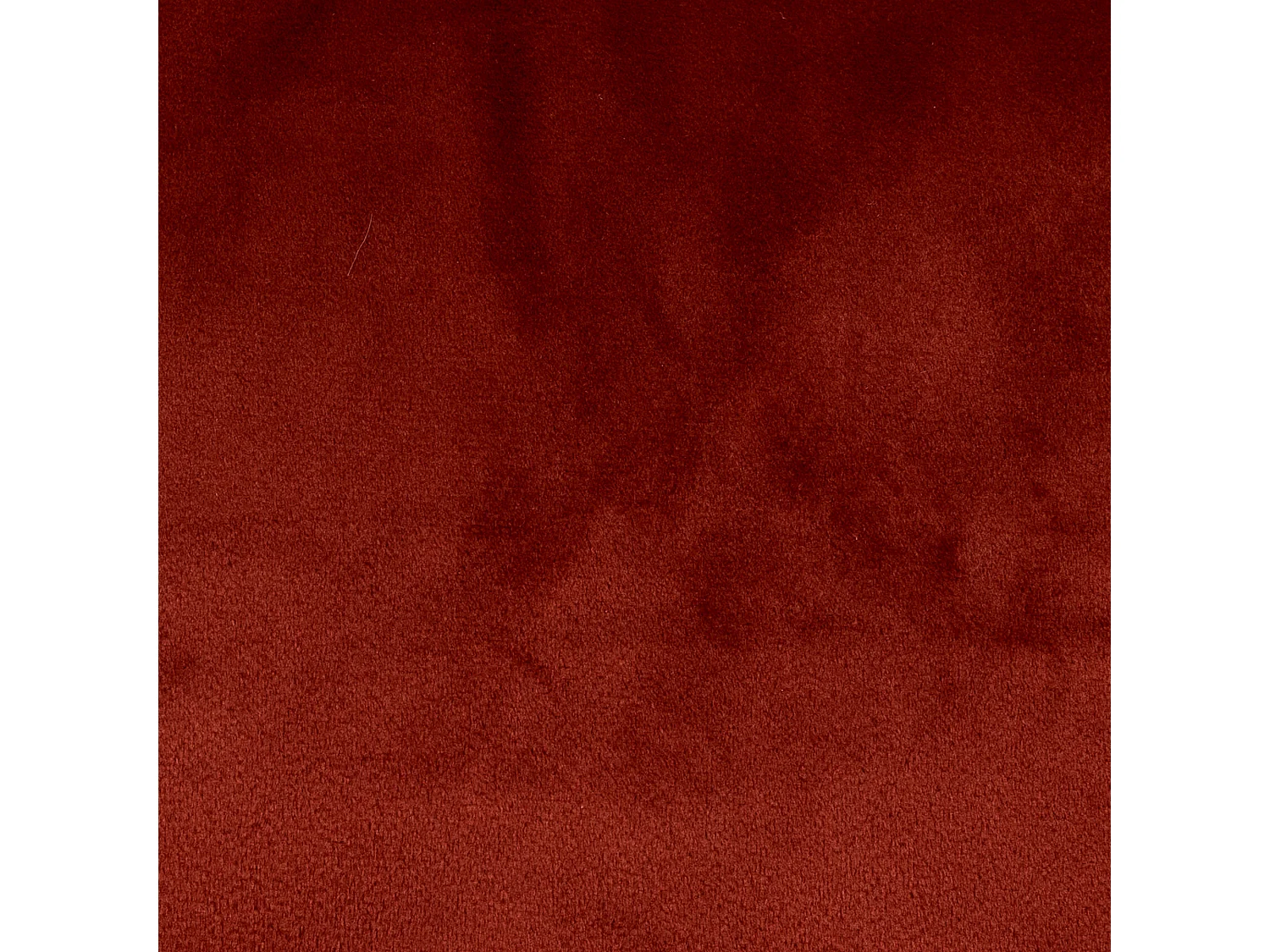 Pouf fauteuil avec repose-pied rond velours terracotta - NATALIA