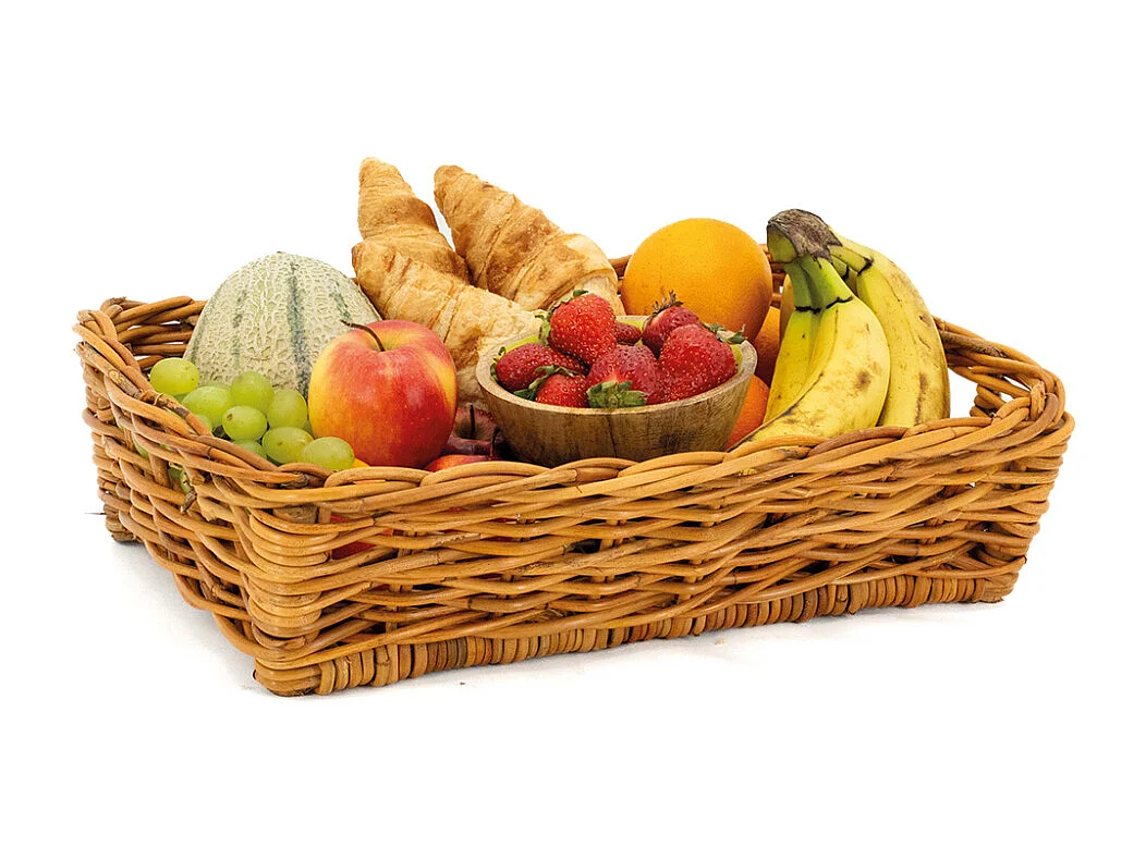 Manne en poelet marron 50 x 34 x 12 cm