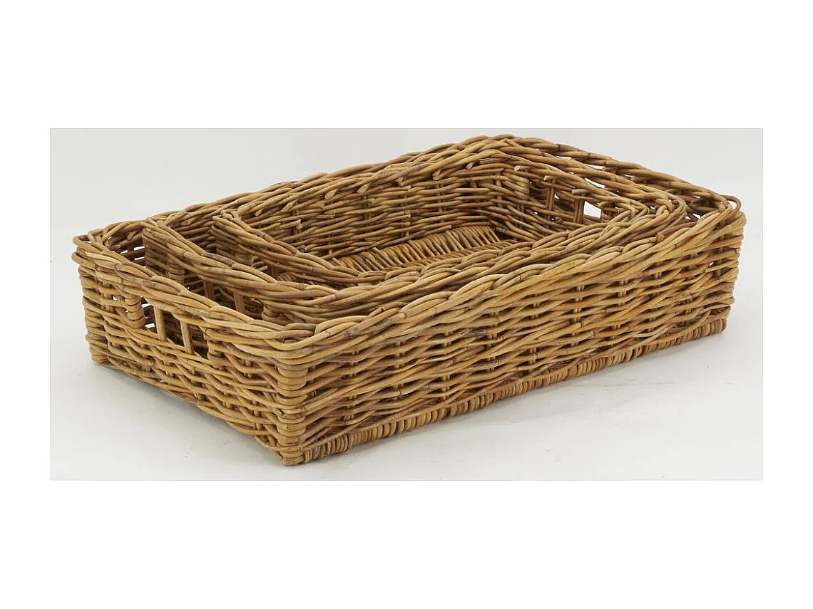 Manne en poelet marron 70 x 44 x 15 cm