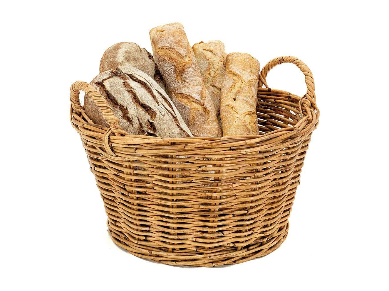 Corbeille en rotin naturel