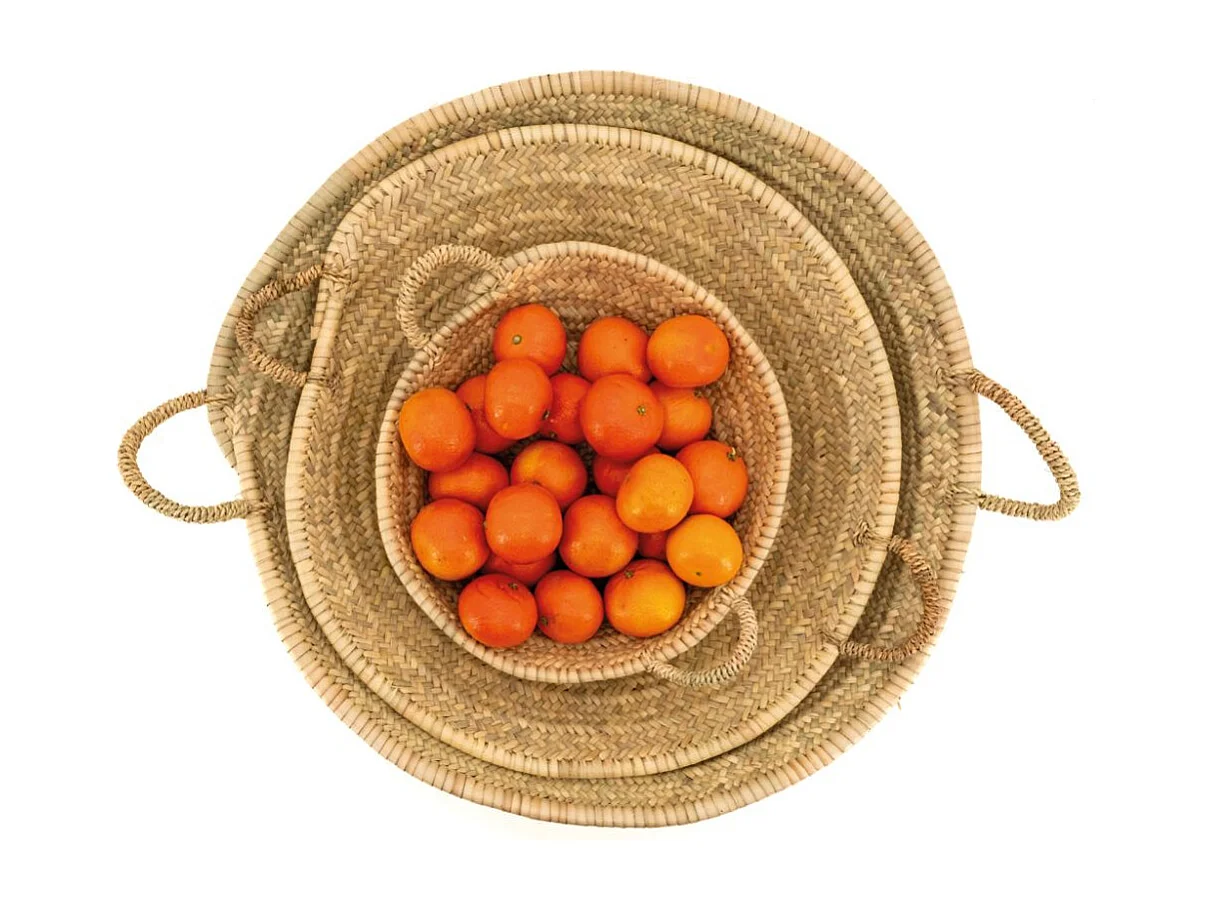 Corbeille à fruits en palmier souk Ø 50