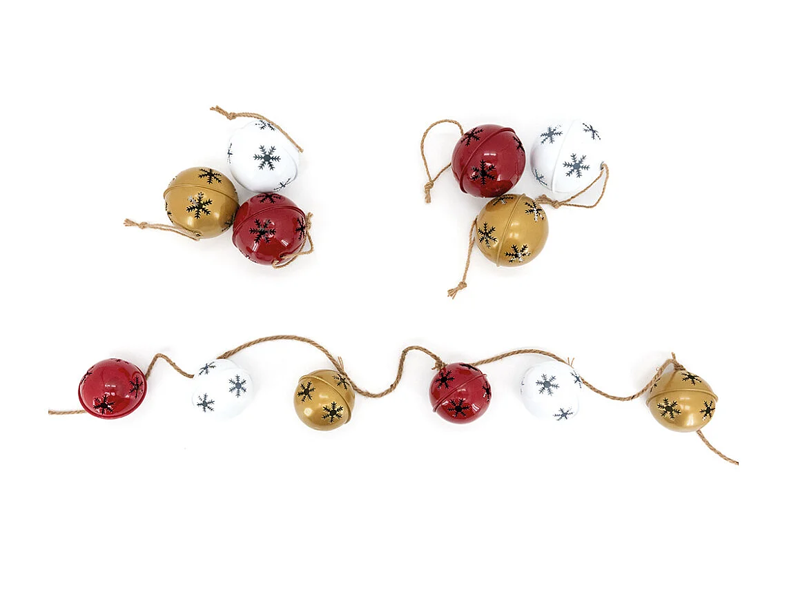 Lot de 6 grelots en métal