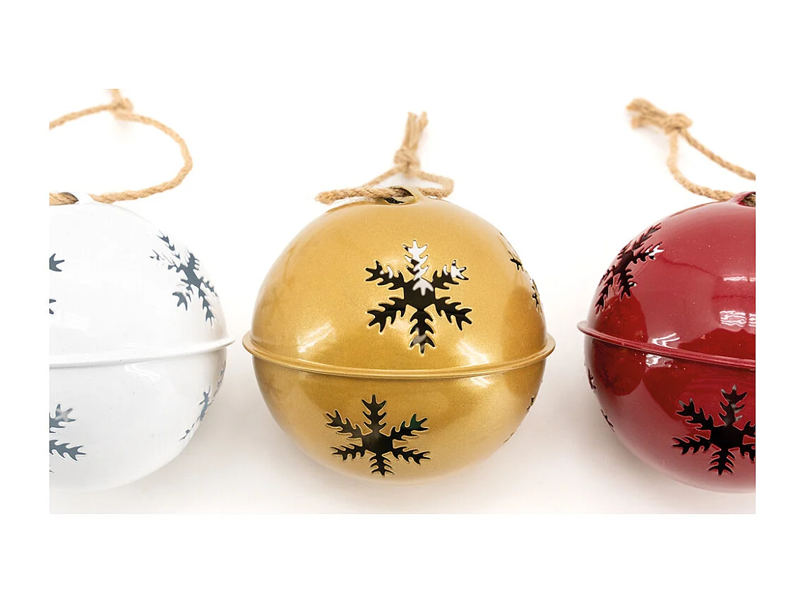 Lot de 6 grelots en métal