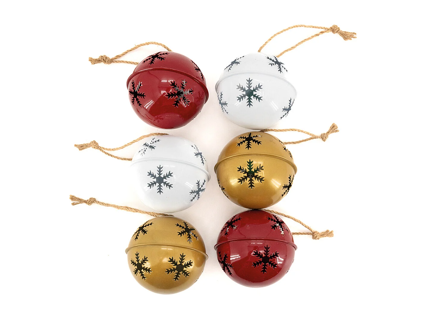 Lot de 6 grelots en métal