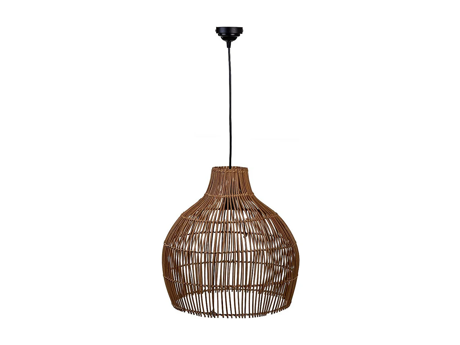 Plafoniera in rattan marrone 40x40x40h cm