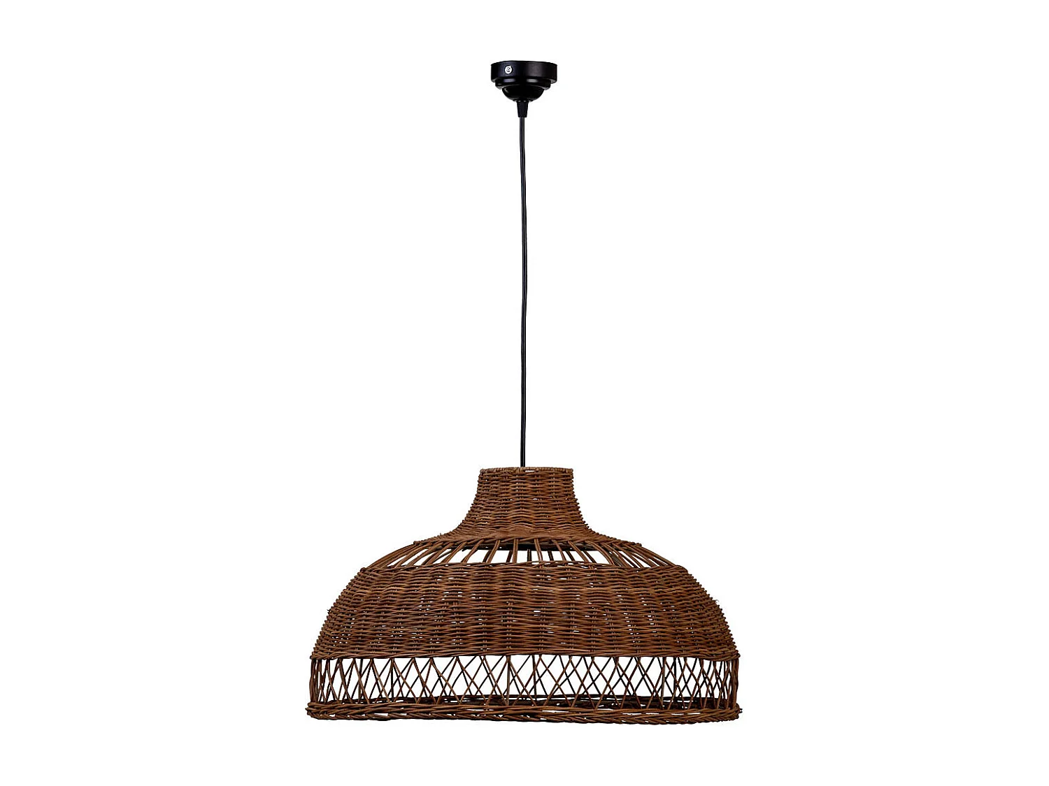 Braune Rattan-Deckenleuchte, 50x50x30H cm