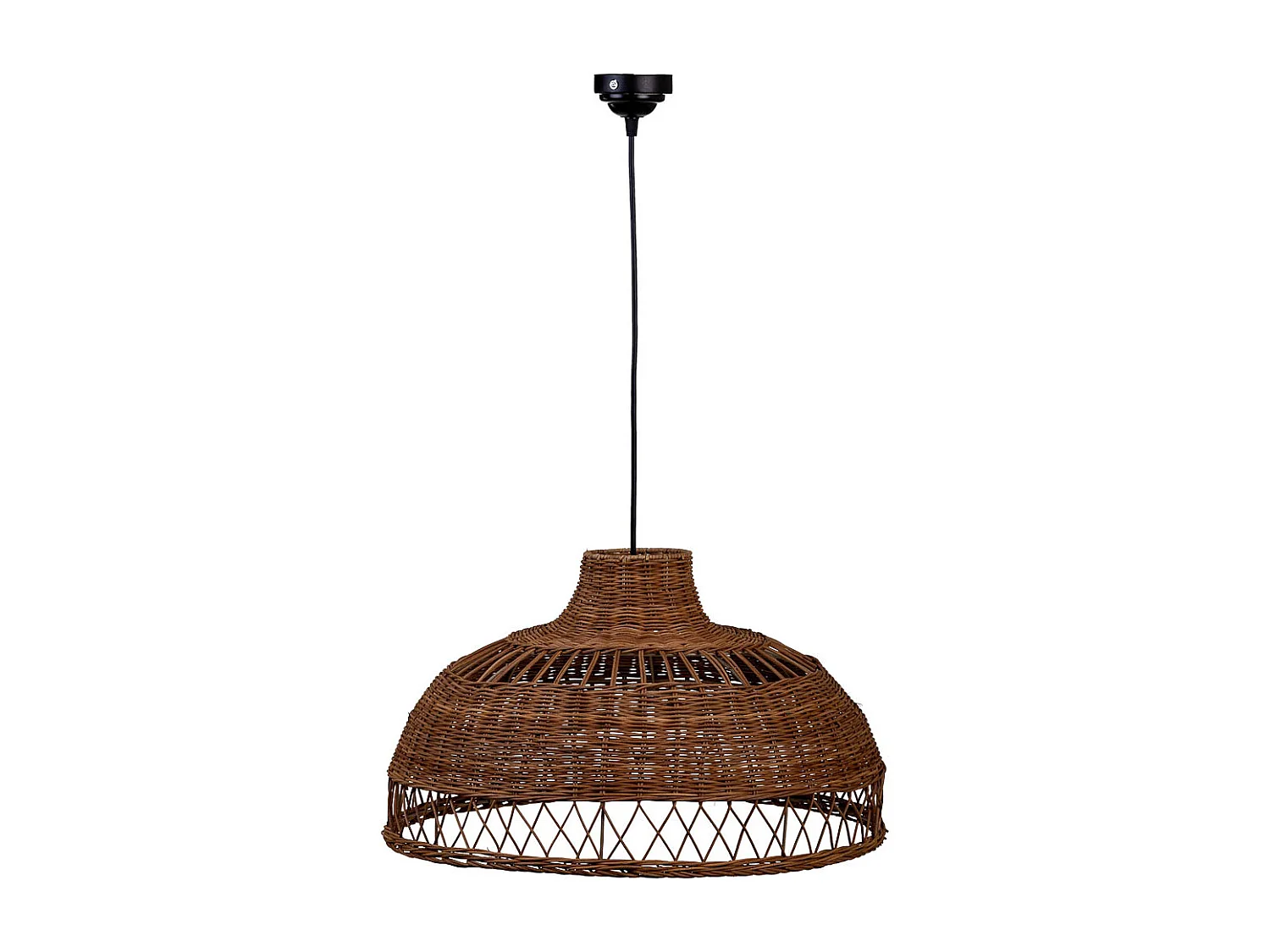 Braune Rattan-Deckenleuchte, 50x50x30H cm