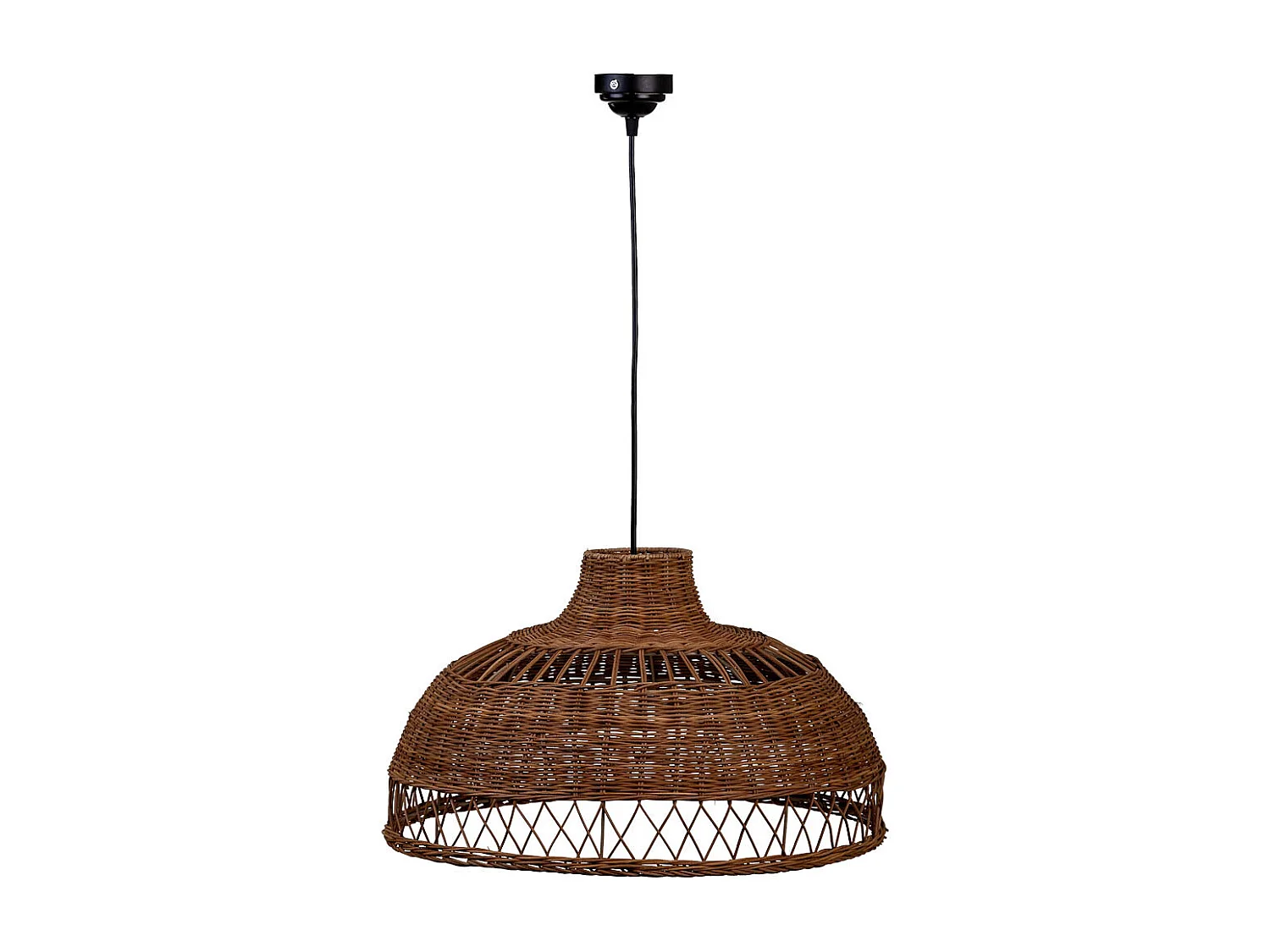 Braune Rattan-Deckenleuchte, 50x50x30H cm