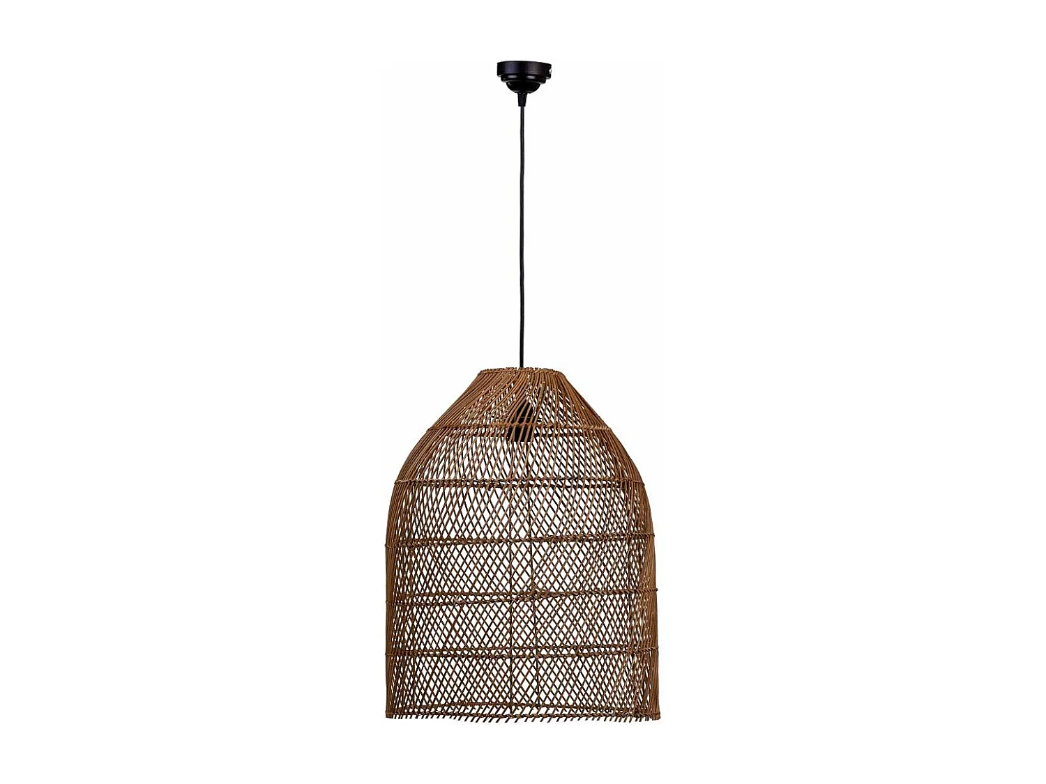 Braune Rattan-Deckenleuchte, 40x40x50H cm