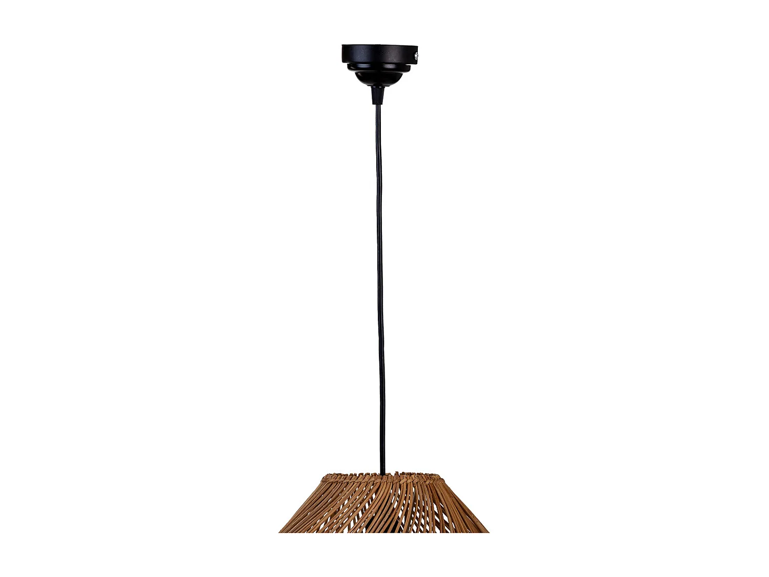 Braune Rattan-Deckenleuchte, 40x40x50H cm