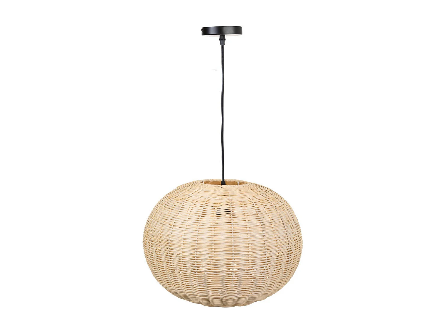 Braune Rattan-Deckenleuchte 38x38x28h cm