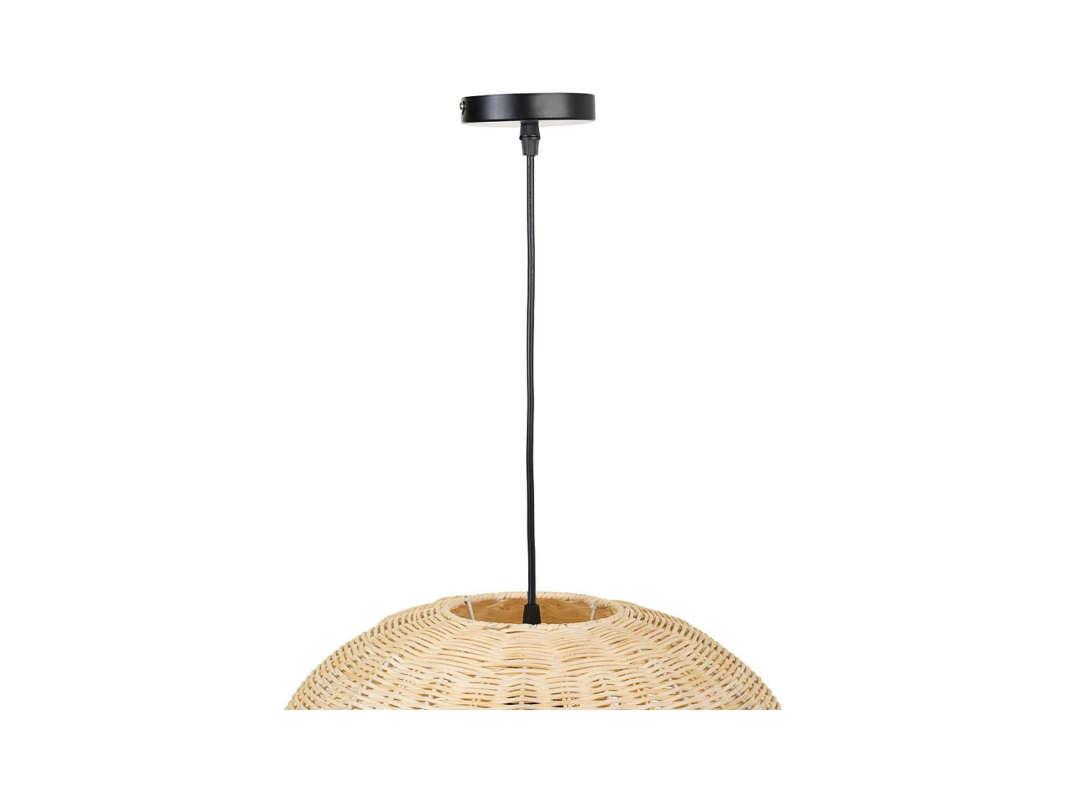 Lampe de plafond en rotin marron 38x38x28h