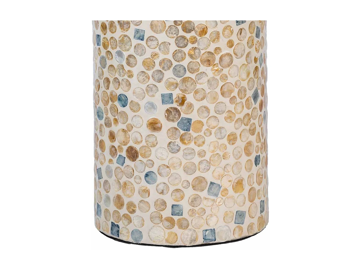 Paragüero redondo de madera acabado en capiz marrón 20x20x57