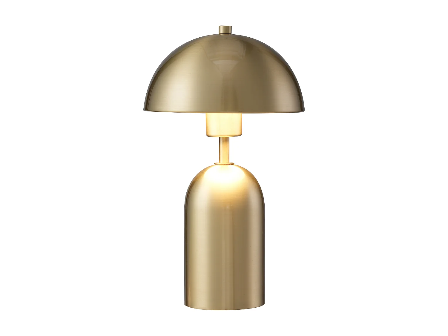 Tischlampe Pilzform – gebürstetes Messing – Ø 20 x H 35,5 cm – Gold – TANTA