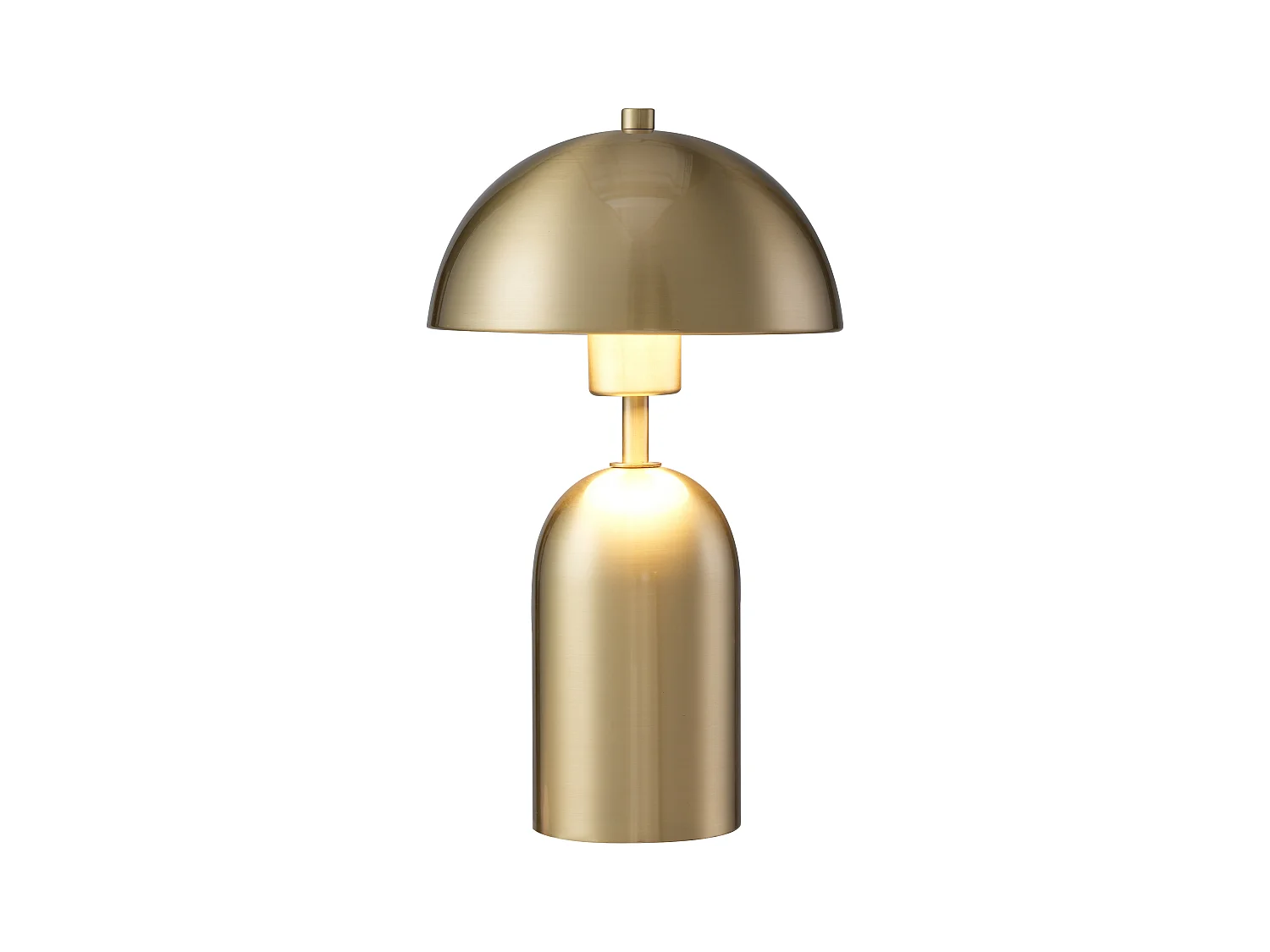 Lámpara de sobremesa tipo seta en latón cepillado - D. 20 x Alt. 35,5 cm - Dorado - TANTA