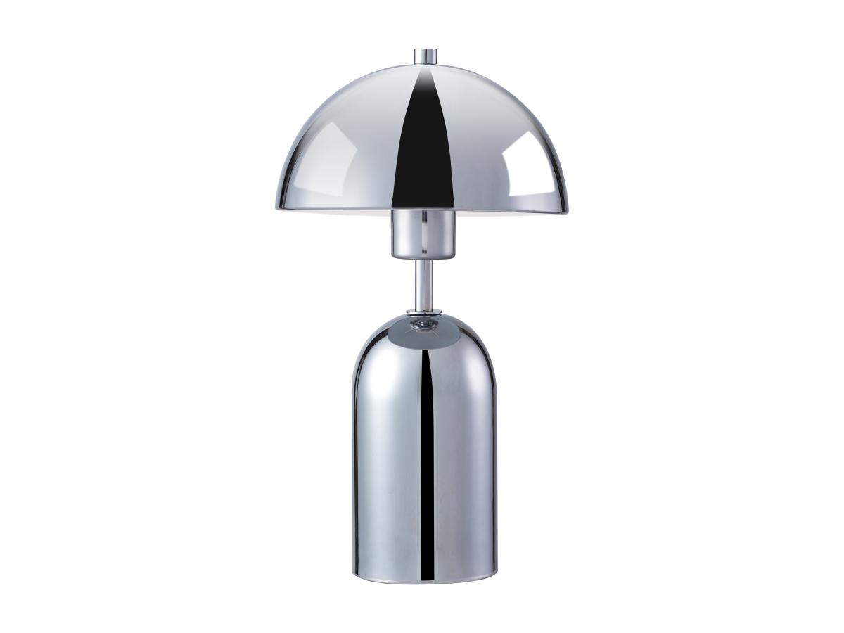 Tischlampe Pilzform – gebürstetes Messing – Ø 20 x H 35,5 cm – Chrom – TANT günstig online kaufen