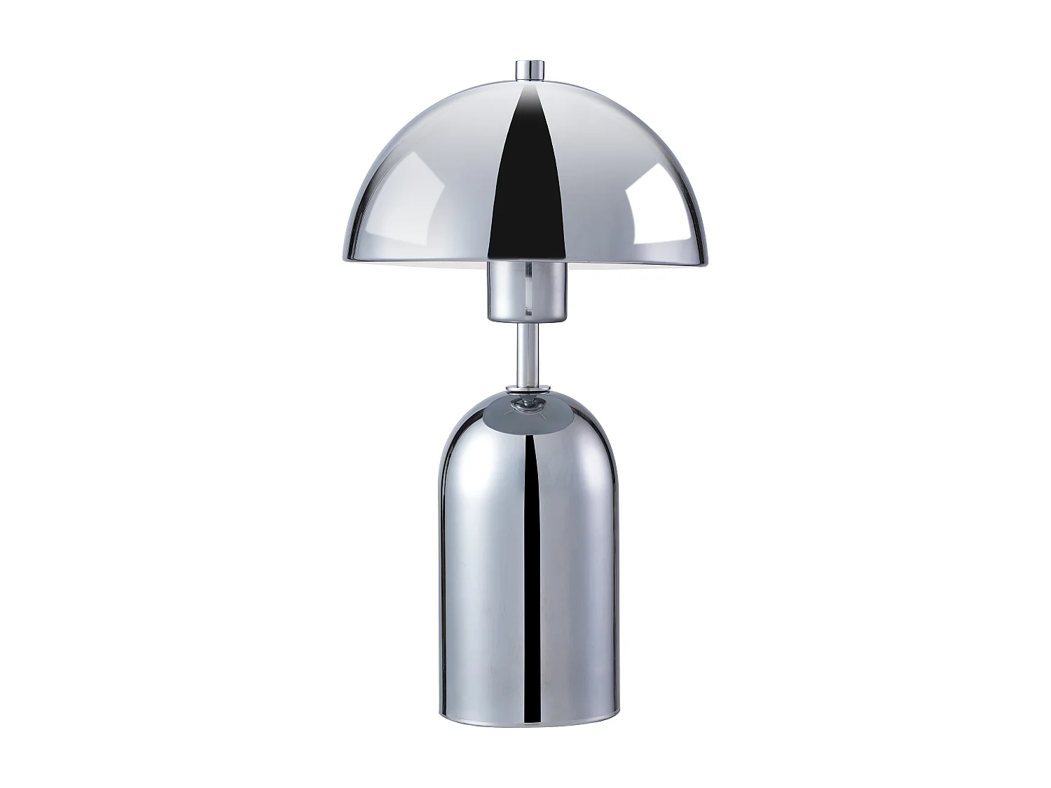 Svampformad bordslampa i borstat mässing - D. 20 x H. 35,5 cm - Krom - TANTA