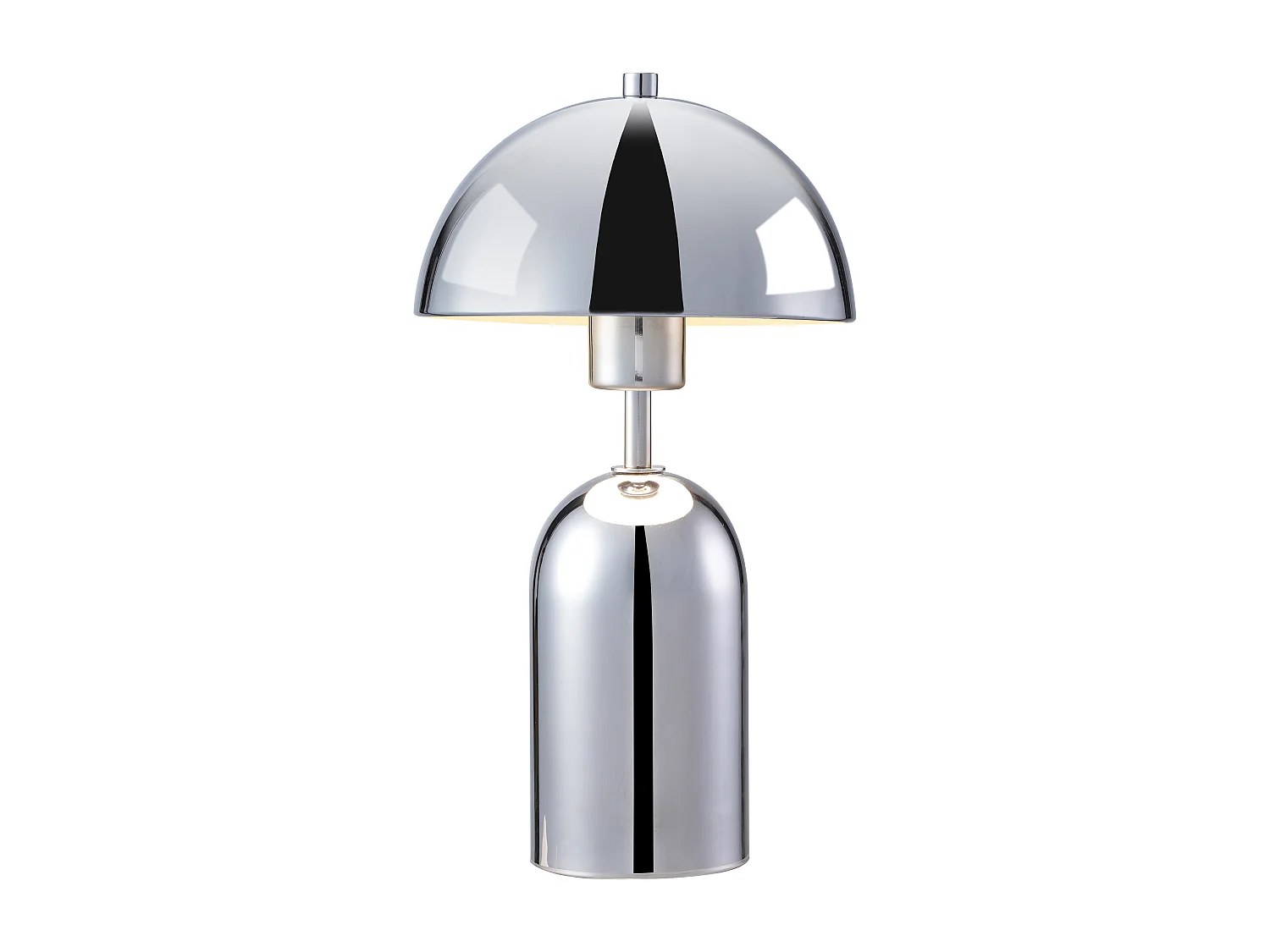 Svampformad bordslampa i borstat mässing - D. 20 x H. 35,5 cm - Krom - TANTA